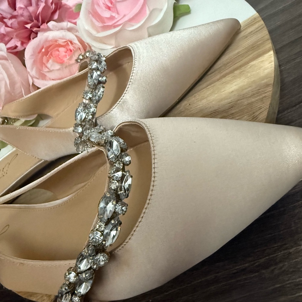 Jewel Badgley Mischka Bambi Pointed Toe Sling Back - Size 8.5 - NWOB - Picture 8 of 8